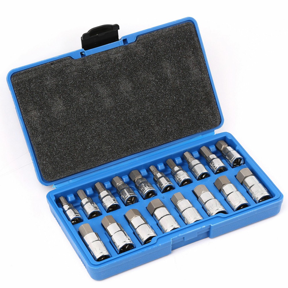 Master Hex Bit Set | 32pc SAE & Metric Socket Set Standard Allen 1/4" 3/8" 1/2"