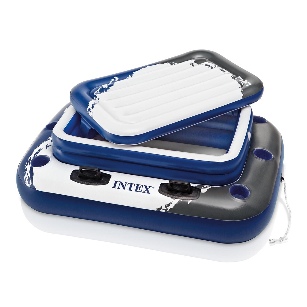 Intex 24ft x 12ft x 52in Ultra XTR Rectangular Pool, Floats (2 Pack), & Cooler