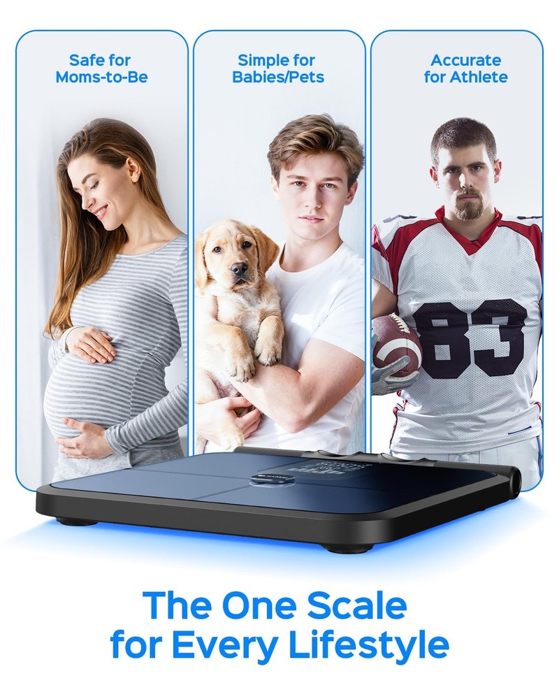Smart Pod Scale for Full Body Composition, 8-Sensor Smart Analyzer Measures F...