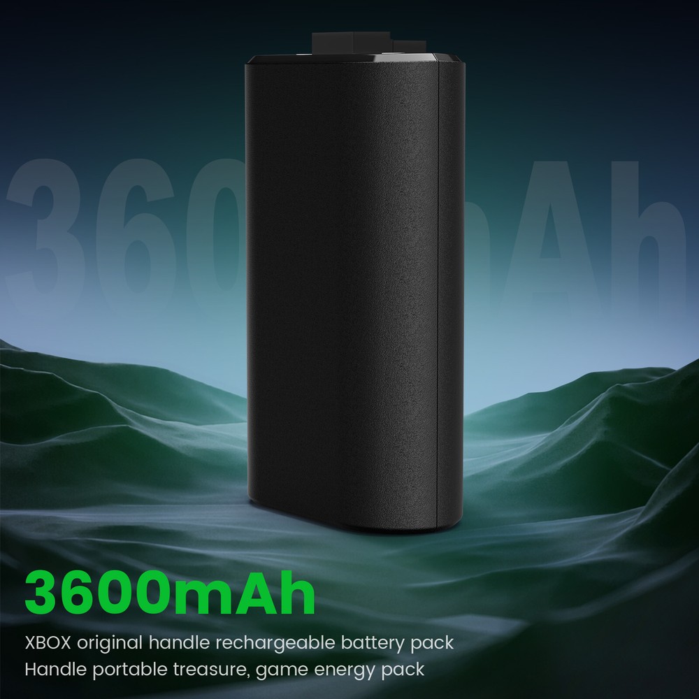 2 x 3600mAh Rechargeable Battery Pack For XBox One Controller+USB Charging Cable