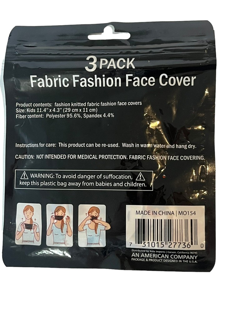 Kids Superhero Facemask Washable NEW 3 Pack