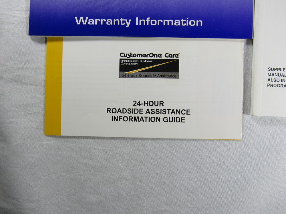 2000 Dodge Intrepid Owners Manual Book