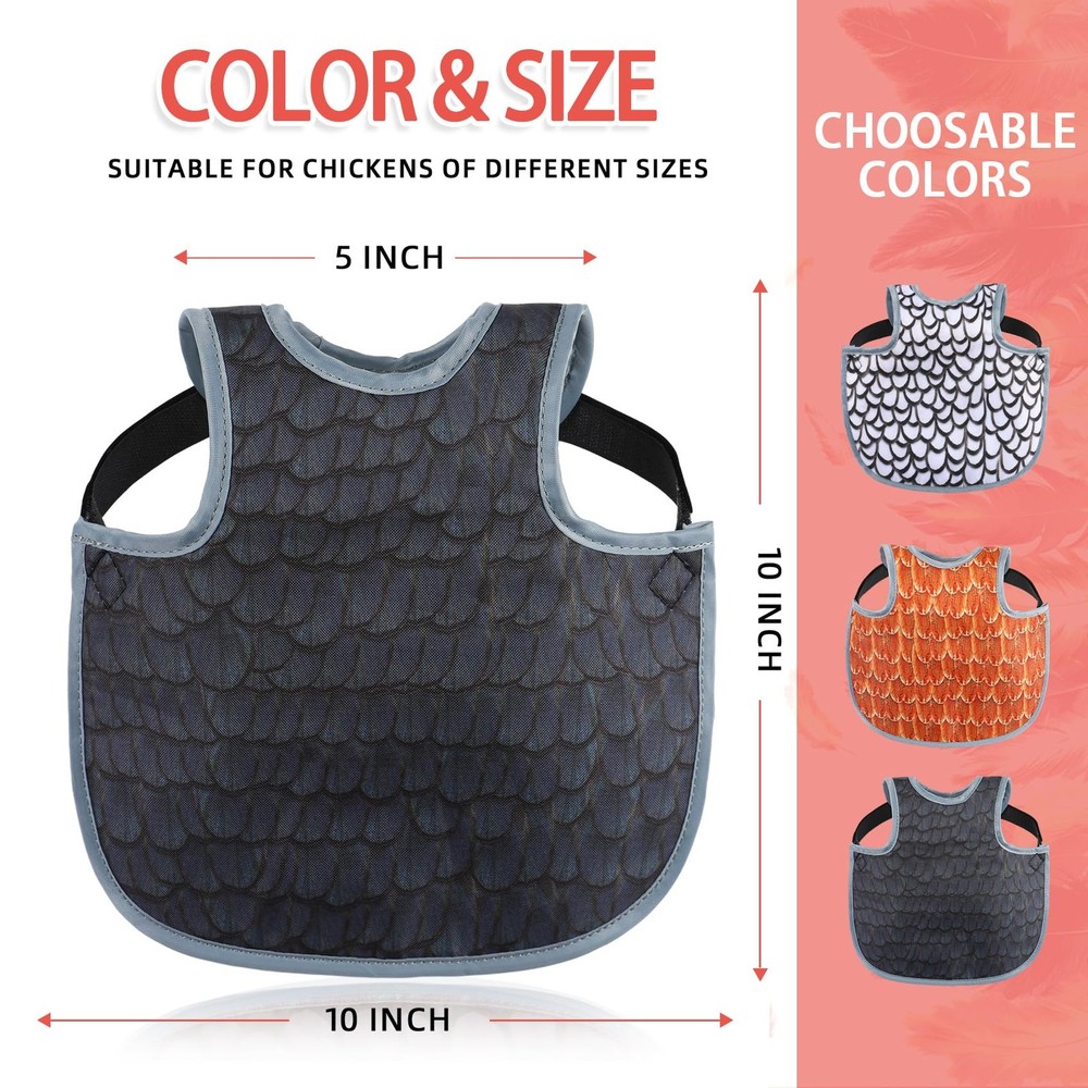Chicken Saddles for hens, Chicken Apron Back Protector for Hens With Adjustab
