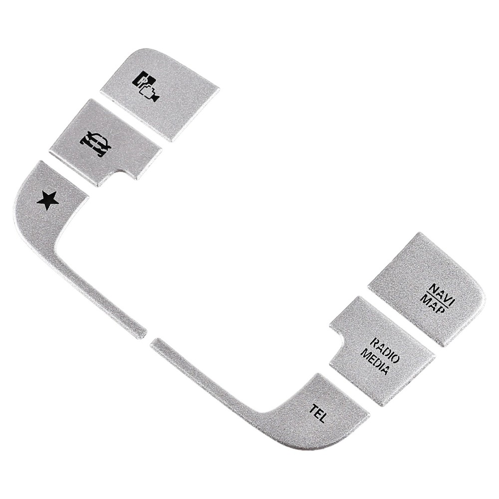 For Benz A-Class 2019-22 Silver Aluminum Multimedia Button Switch Middle Console