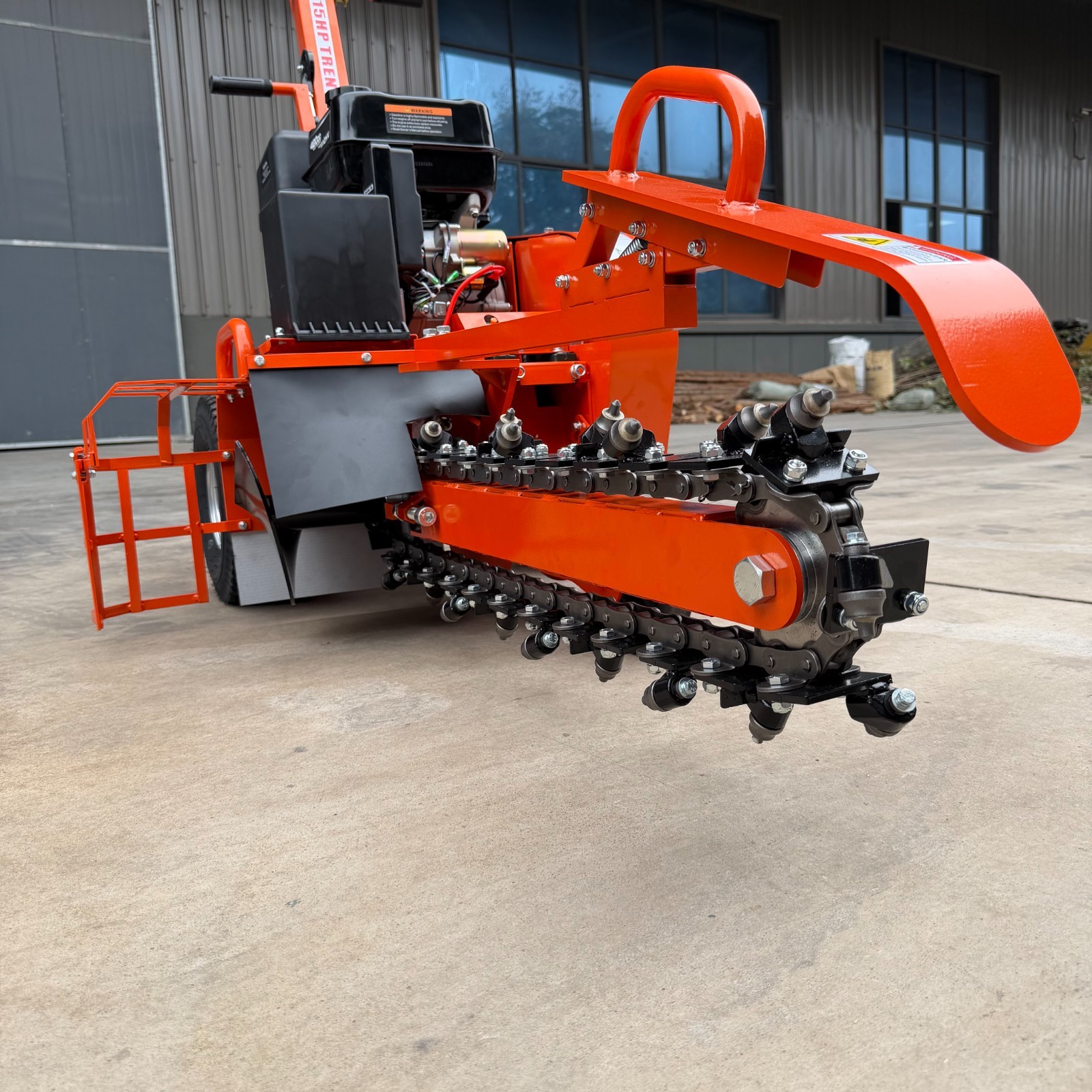 420cc 15HP E-Start Gas Powered Trencher, 24'' Trench Depth/4'' Trench Width