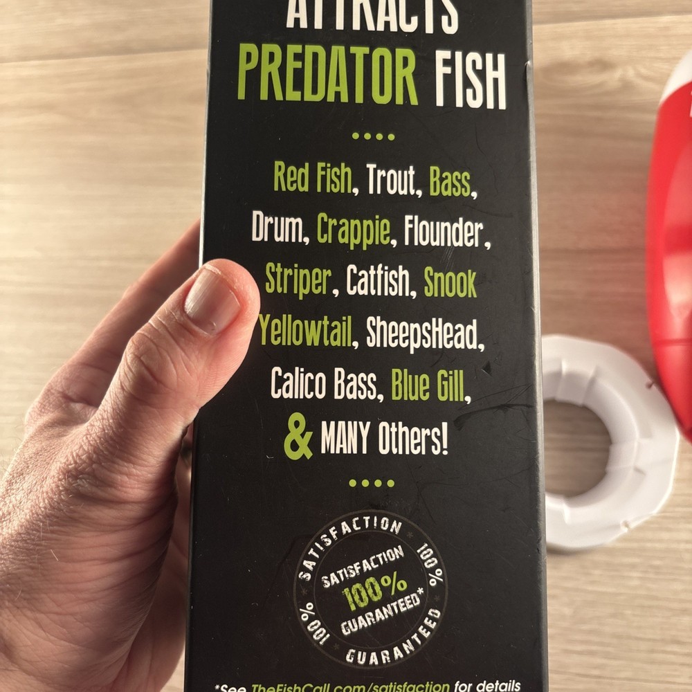 Tactibite Fish Call Floating Throwable Electronic Fish Attractor Shark Tank