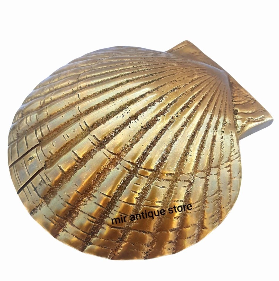 Solid Brass Shell Themed Door knocker Nautical Antique Home Decor