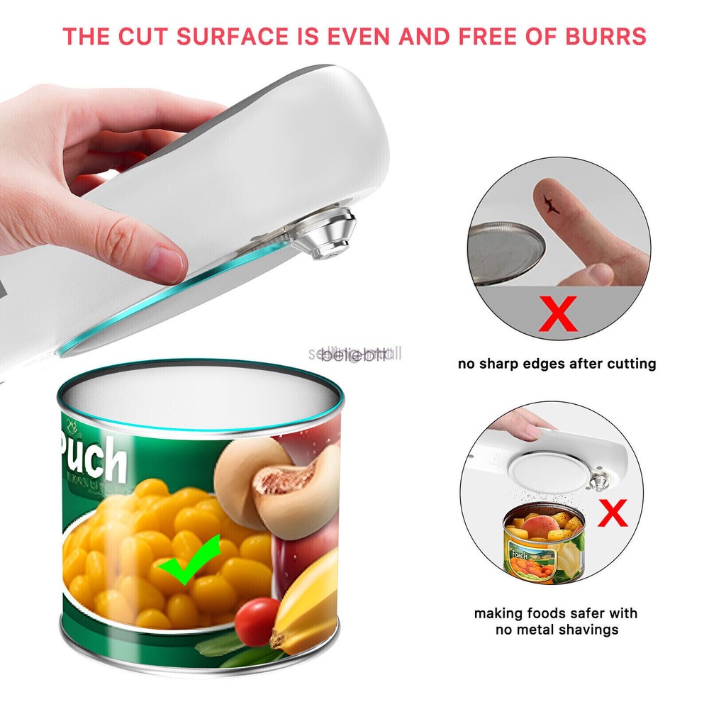USB Rechargeable Electric Can Opener with Extra Replaceable Blade No Sharp Edge