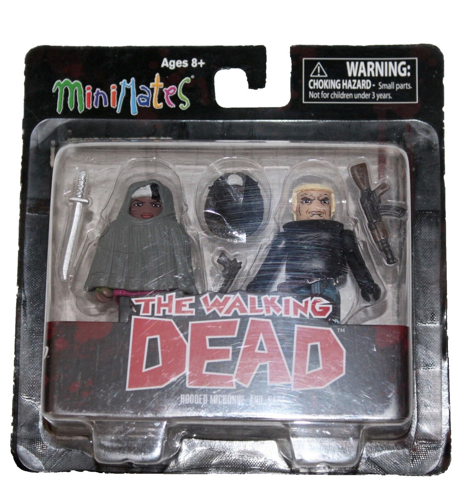 Hooded Michonne & Gabe Walking Dead Series 4 MiniMates In Original Package