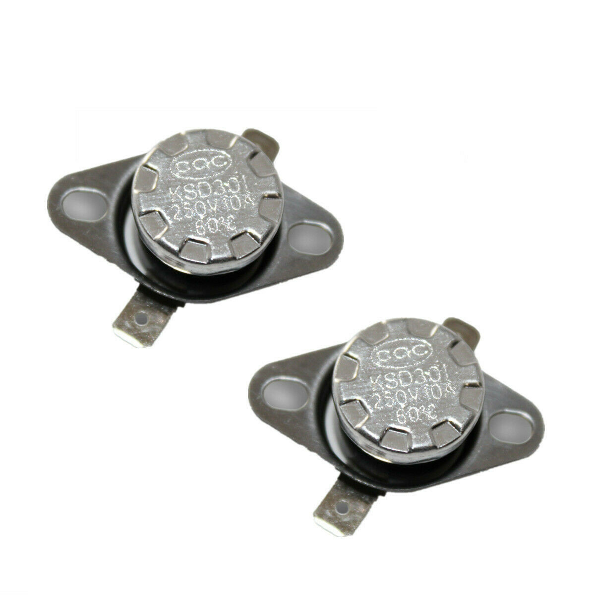 2Pcs/lot KSD301 N.C 55°C Thermostat Temperature Thermal Control Switch 10A 250V