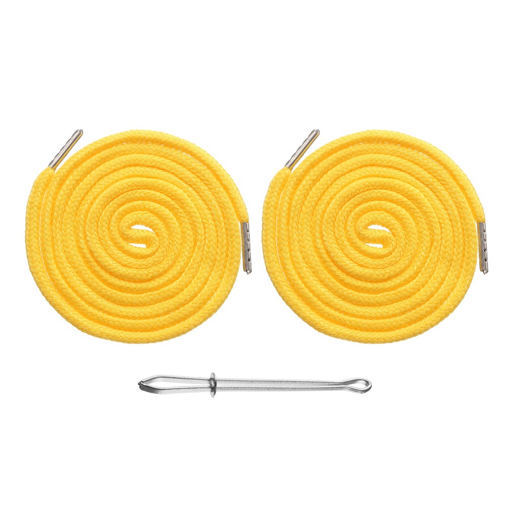 2pcs Drawstring Cords 51" Replacement Drawstring with Threader, Yellow