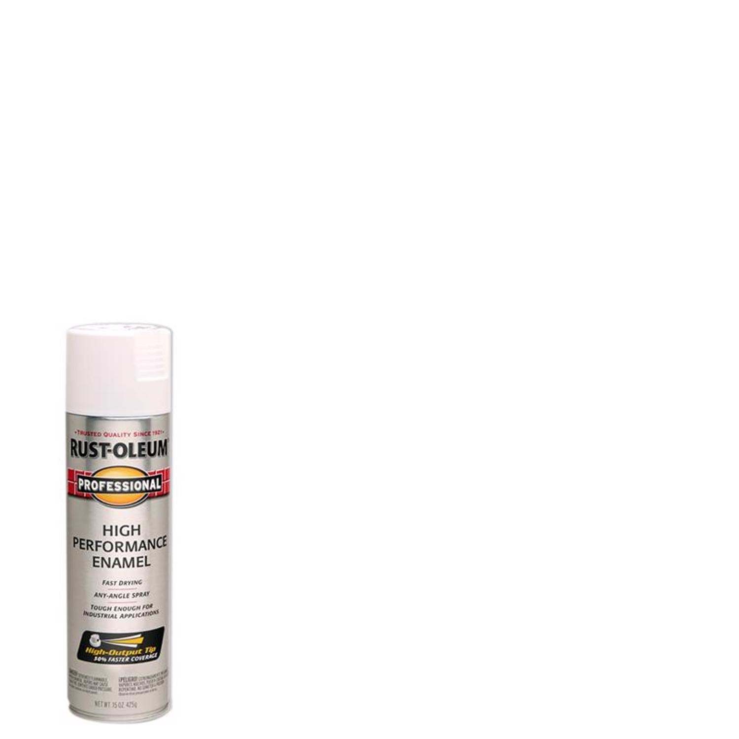 Rust-Oleum 7592-838 Fast Dry Gloss White Enamel Spray Paint 15 oz. (Pack of 6)