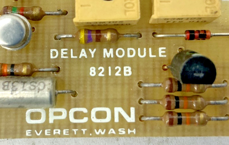 Opcon 8212B-6501 Plug-In Logic Time Delay Module 0.01-35 sec
