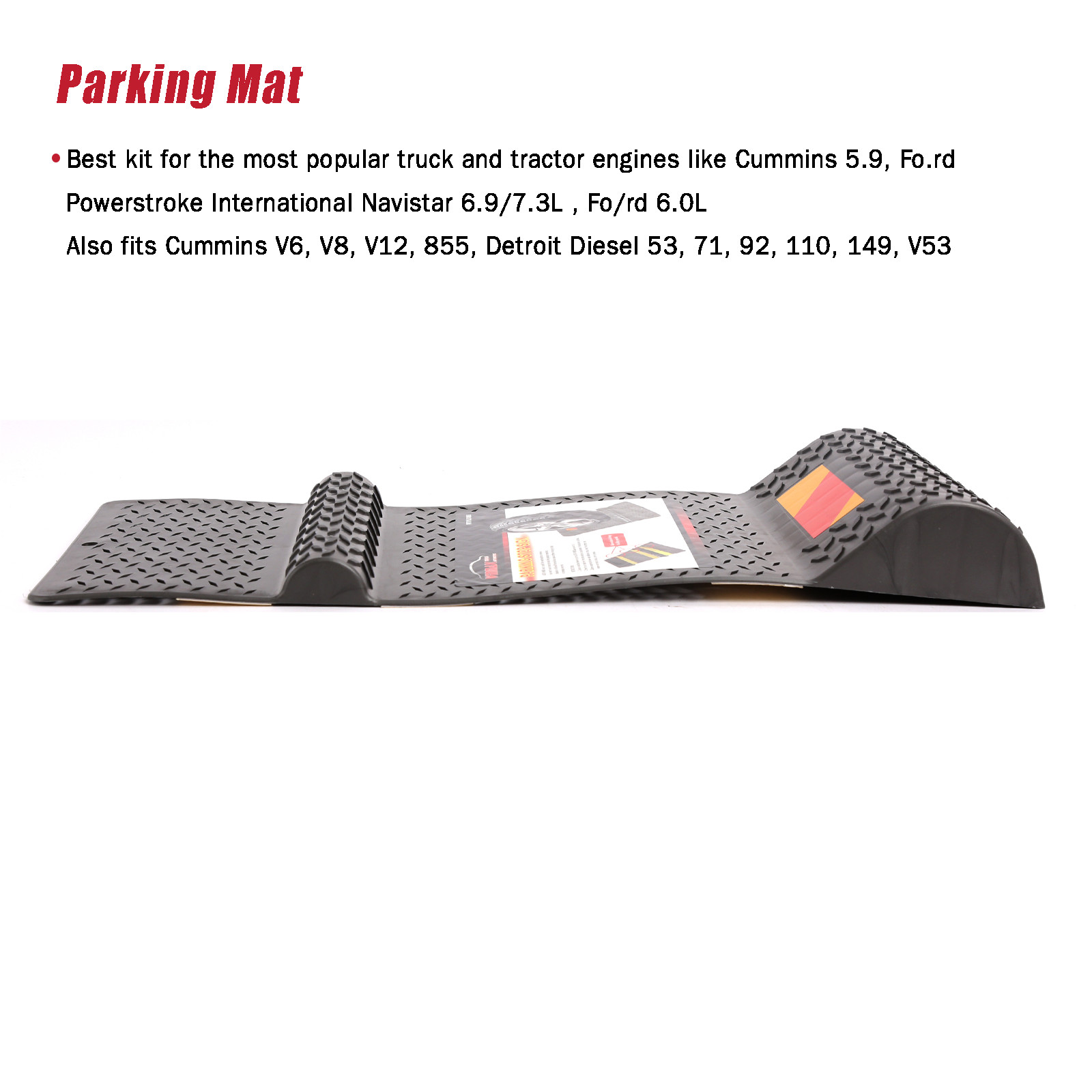 4pc Mat Car Garage Drip Tray Parking Tire Wheel Stop Park Right Safety Anti-skid