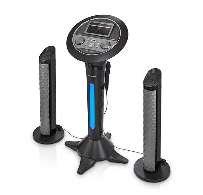 Singing Machine ISM1030BT Bluetooth Karaoke Pedestal Machine w/ Speakers (Black)