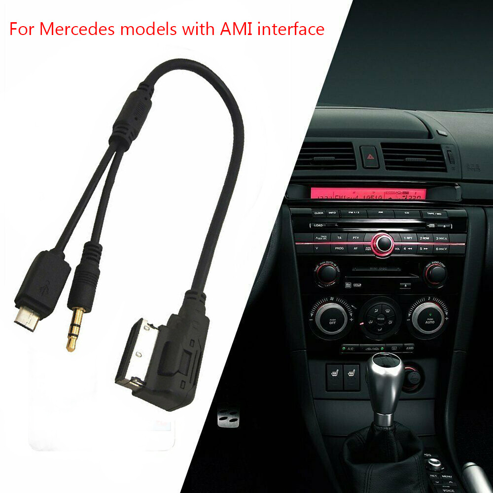 AMI Music Interface Connector USB Charger Aux Cable for iPhone For Mercedes Benz