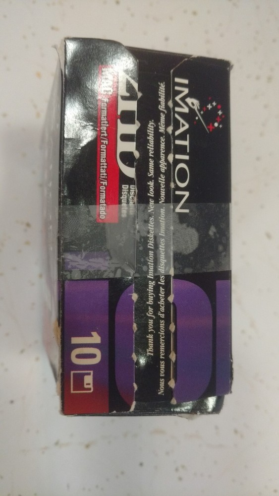 Imation 2HD Diskettes 3.5" Floppy Disk 1.44MB Pack Of 9 Open Box