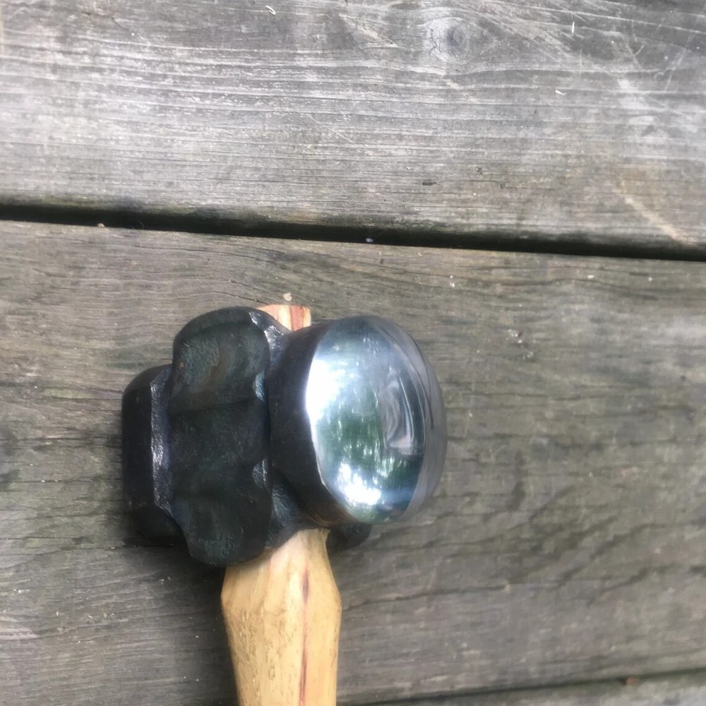 Custom 2.25 lb Rounding Hammer Forged Blacksmith's Hammer.