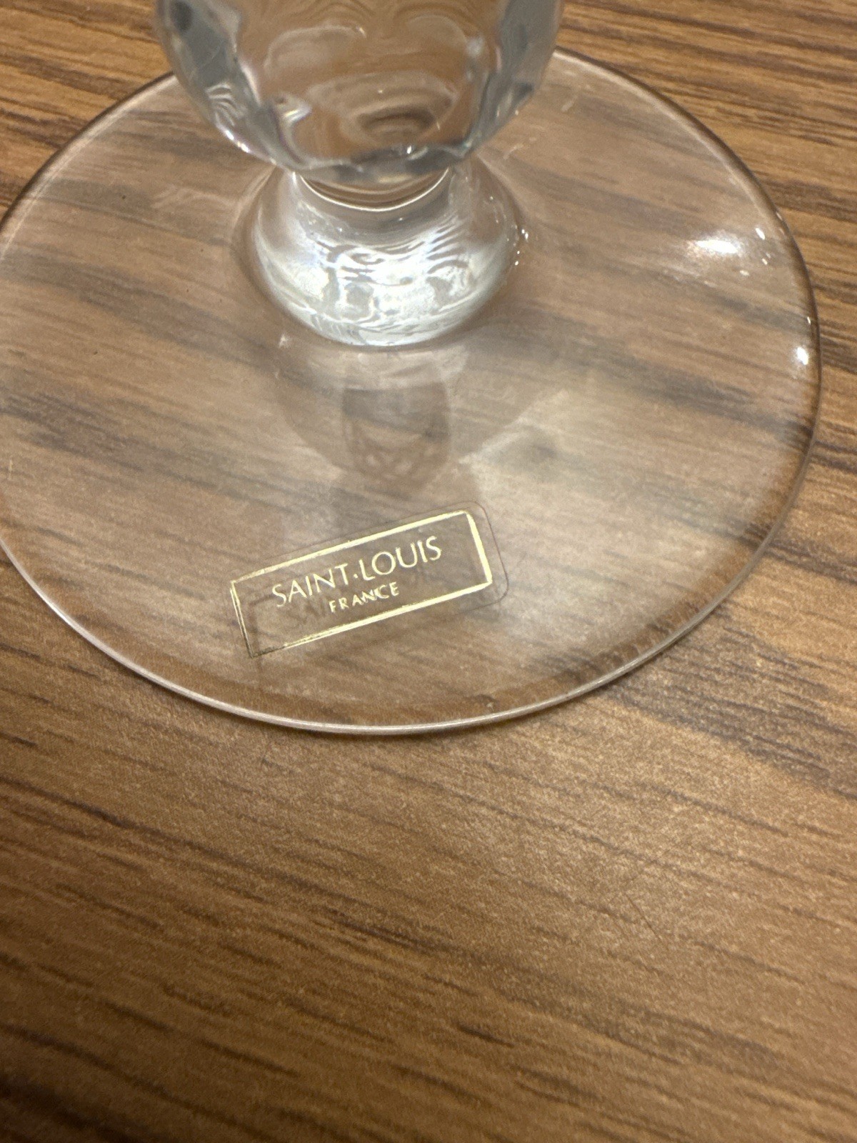 5 Champagne Flutes In Crystal From Saint Louis Model Tommy Signed Height 18.7Cm