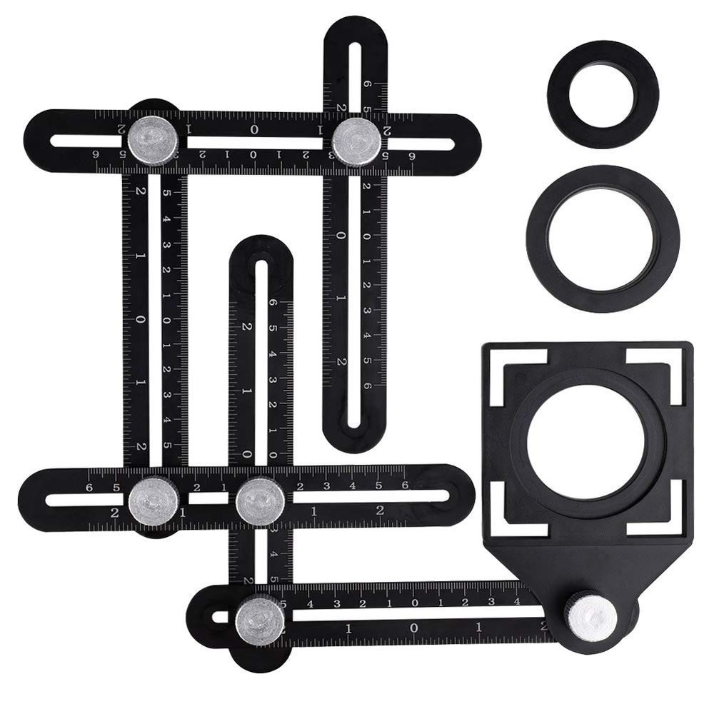 Precision Aluminum Alloy Multi-Function Six-Fold Ruler for Builders & Craftsmen