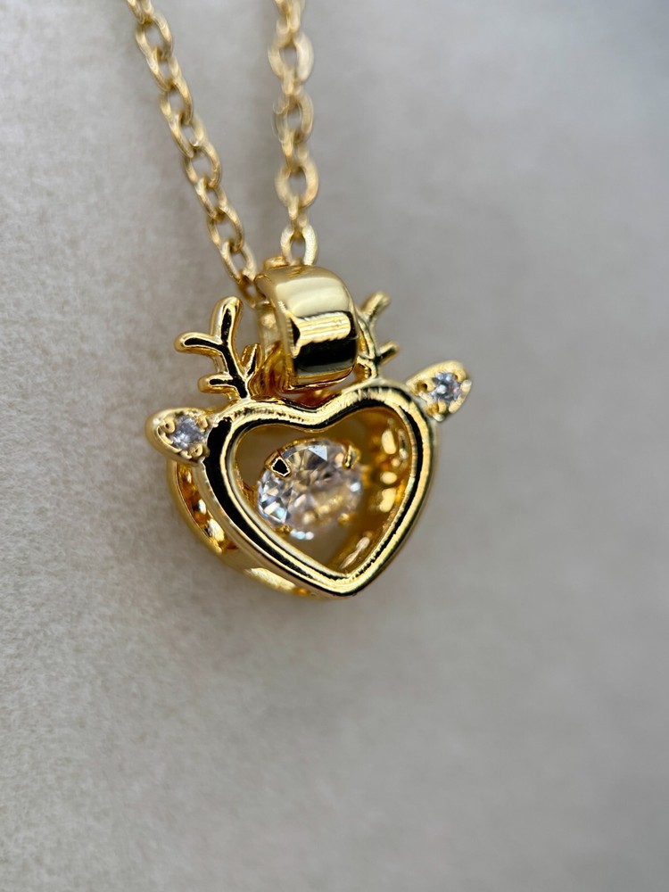 Fifth Ave Gold Rhinestone Pendant Necklace