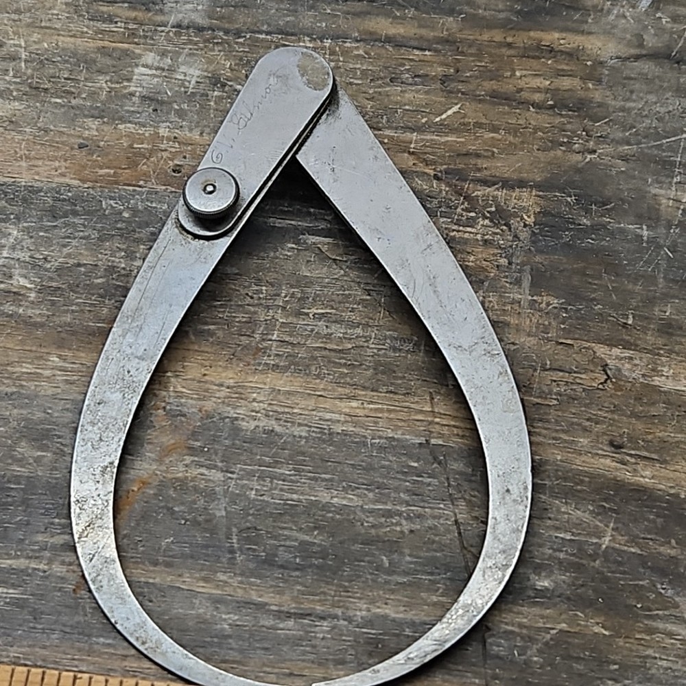 VINTAGE LS STARRETT INSIDE OUTSIDE FLAT LEG LOCK JOINT CALIPERS