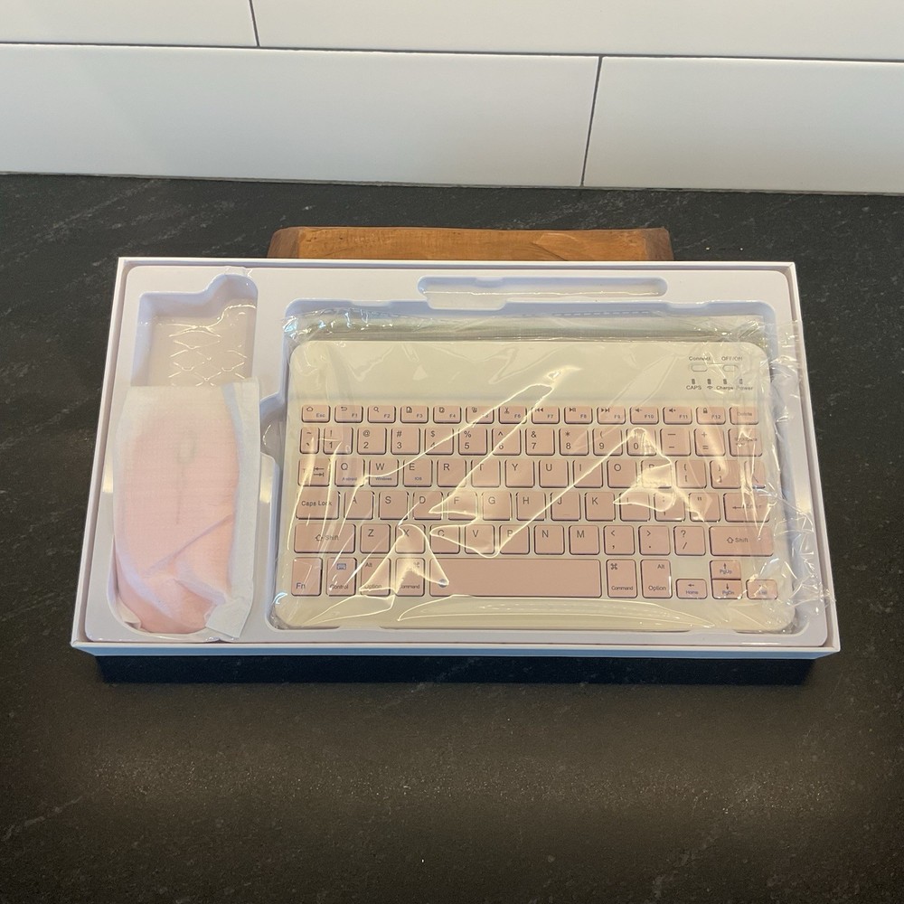 Sorae Wireless Keyboard And Mouse For Android Tablet Pink/White