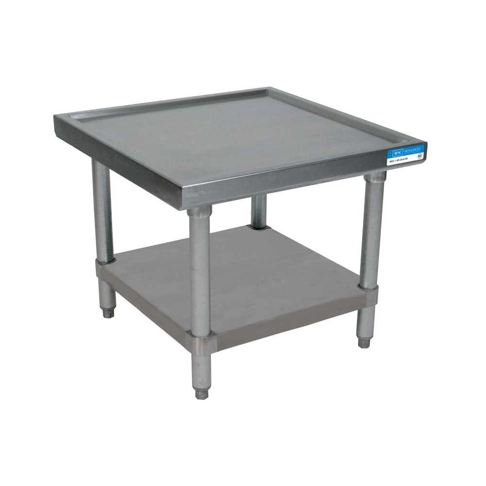 BK Resources MST2424SS 24 in Square 2Tier S/S Machine Stand