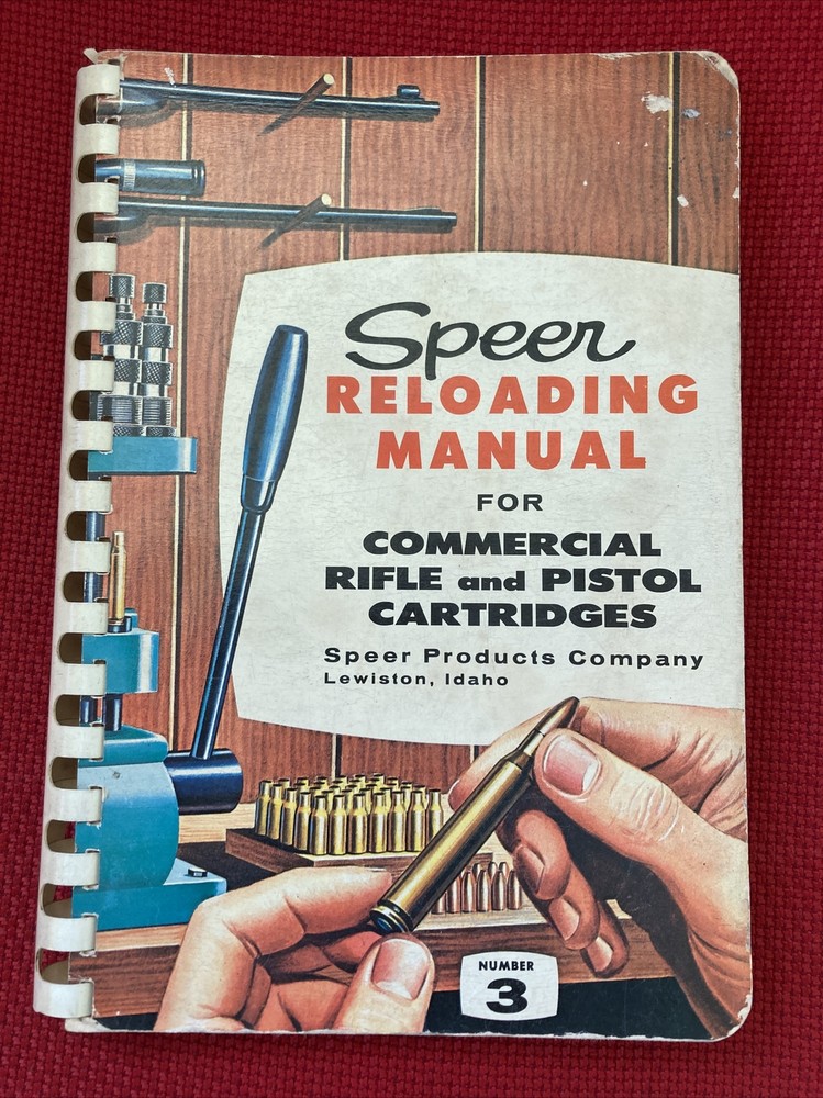 Speer No 3 reloading manual 1959 spiral great shape
