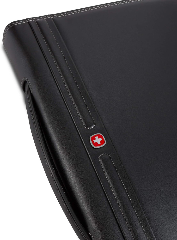 Concept Zippered Padfolio, Padded Document Organizer, Black