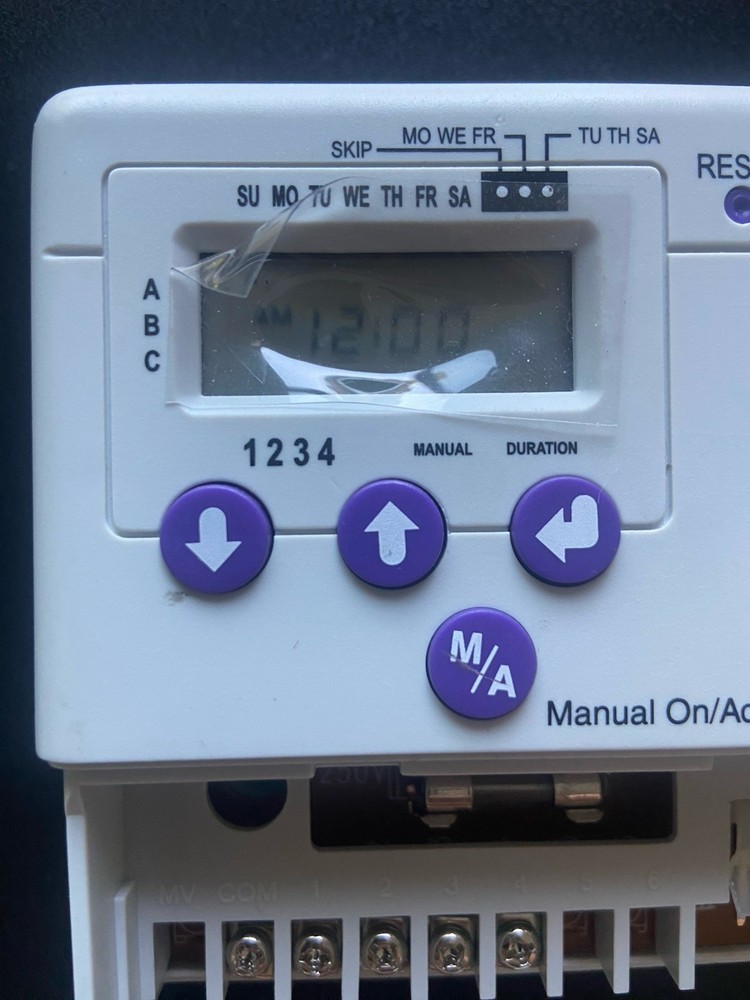 Optima 4 Station Single Program Sprinkler Timer PRT-4- Tested No Power Cord EUC