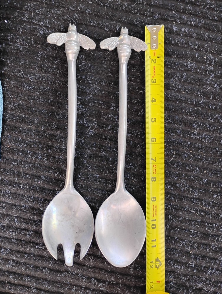 Mariposa Serving Spoon And Fork Salad Bee