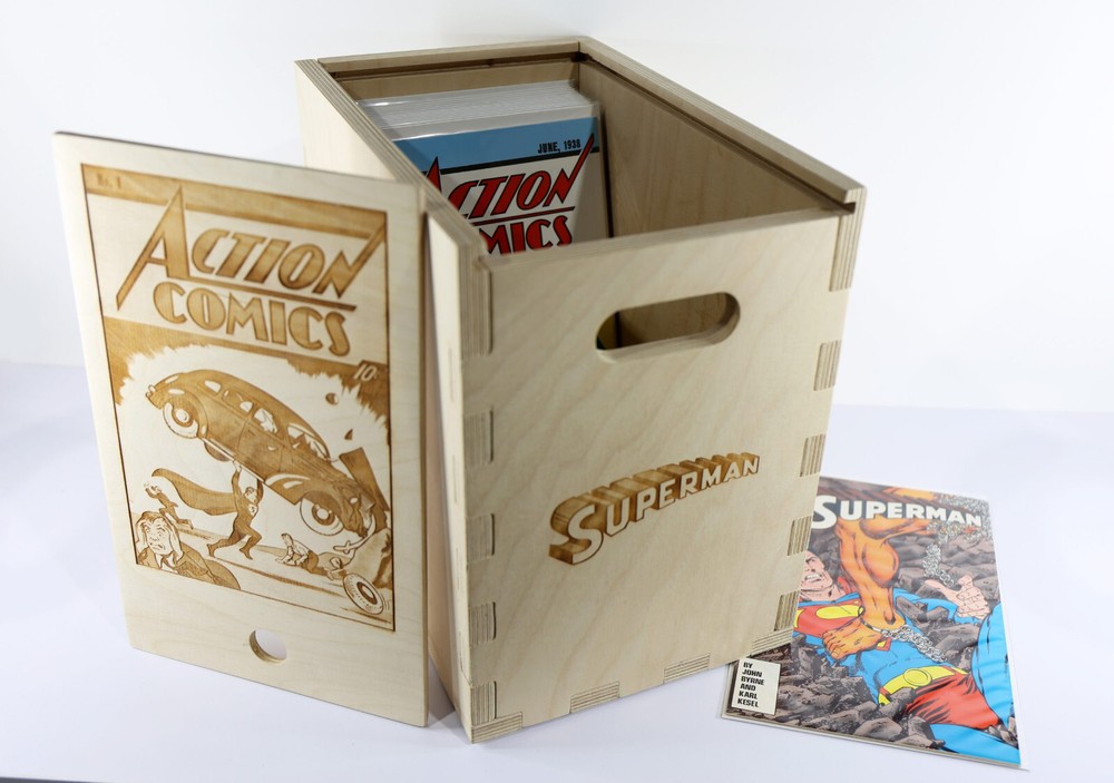 Superman Action Comics Timber Comic Storage Box *Comics Not Included