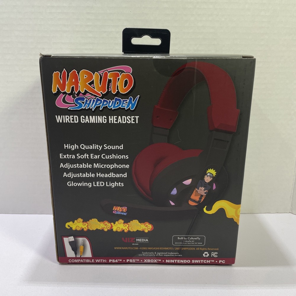 Naruto Shippuden Wired Gaming Headset - Multi-Platform Compatibility