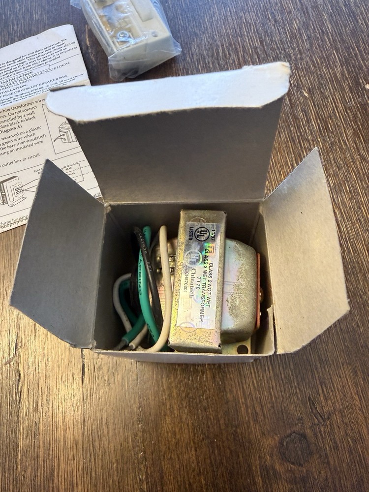 NEW Angelo 76200 Door Chime Kit, Lighted Button, include Transformer