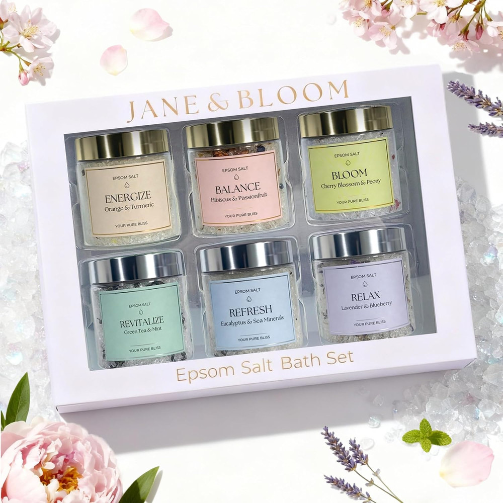 Epsom Salt Bath Gift Set – 6 Aromatherapy Blends with Essential Oils – Bath & Bo