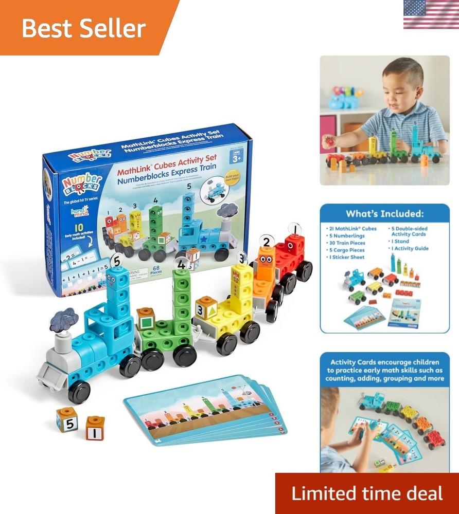 Interactive Numberblocks Express Train Activity Set - 21 MathLink Cubes Included