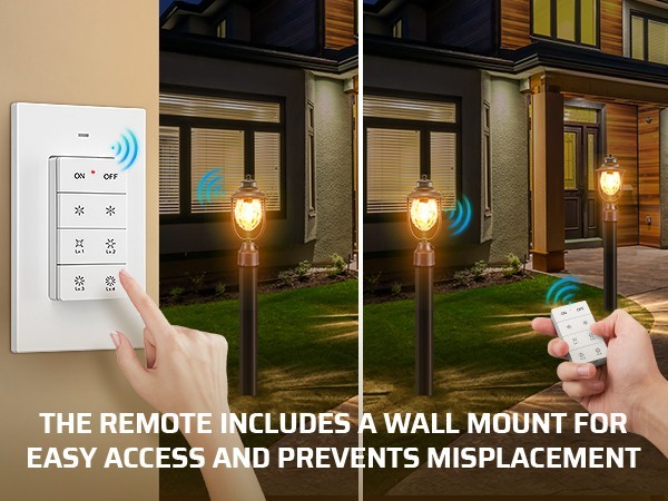 DEWENWILS Outdoor Light Dimmer, Remote Control Wall Switch, No WiFi Needed