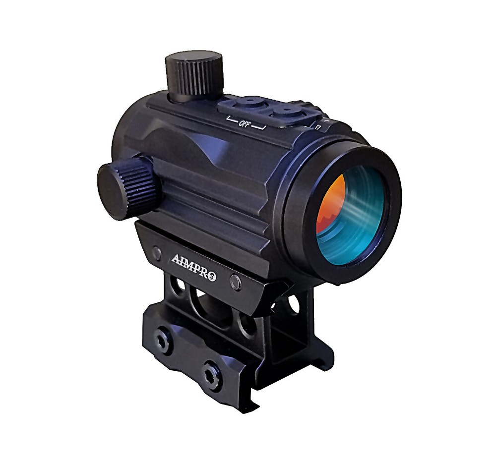 Aimpro Tactical Micro Dot Red Green Dot Reflex Sight with Riser and Angle Mount