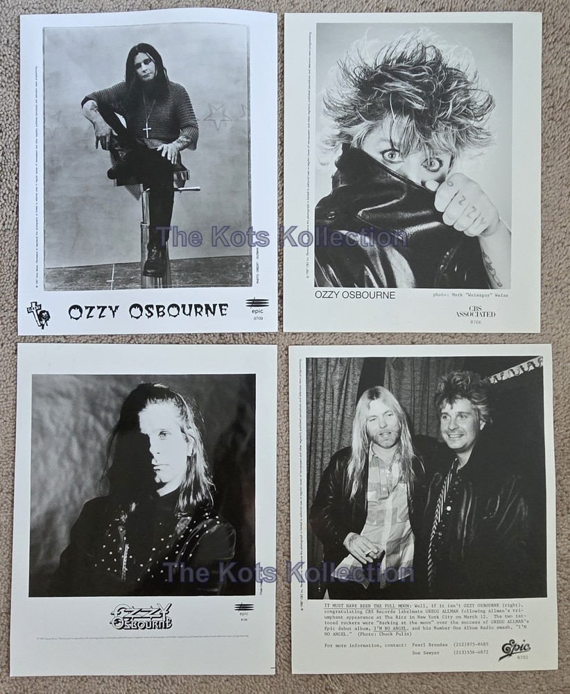OZZY OSBOURNE-Promotional Pics/Blizzard Of Ozz-Original 4-8 x 10s-1980s