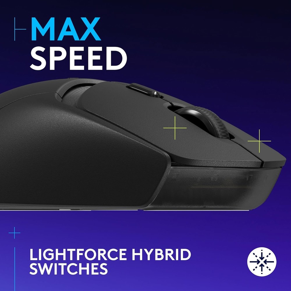 Logitech G309 Lightspeed Wireless Gaming Mouse Hero 25K Sensor 6 Buttons Black