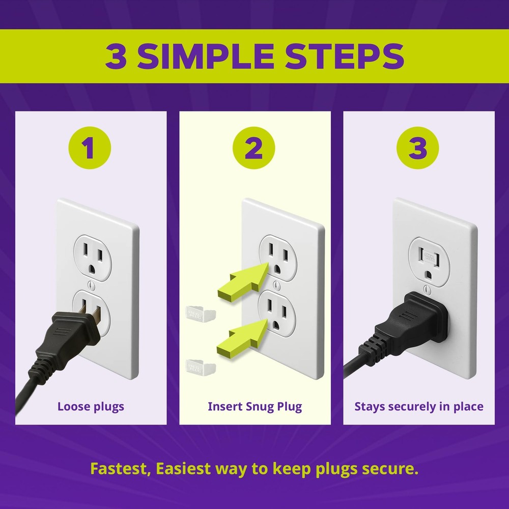 Loose Outlet Plug Fix & Outlet Insert | Prevent Plug from Being Unplugged & S...