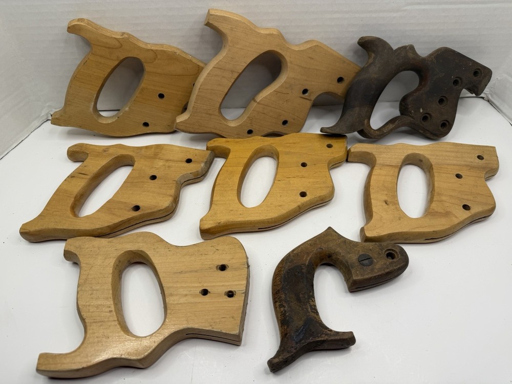 8 Assorted Wood Crosscut Saw Handles