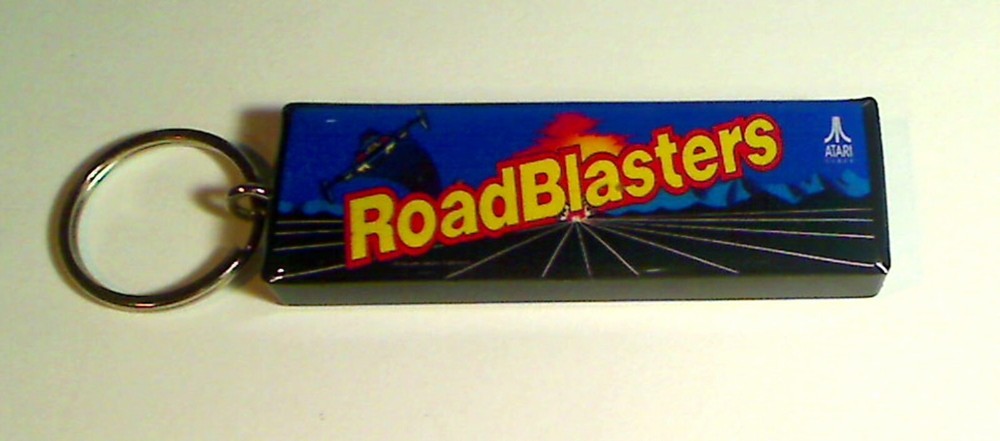 RoadBlasters Arcade Marquee Coin Door accessory Keychain