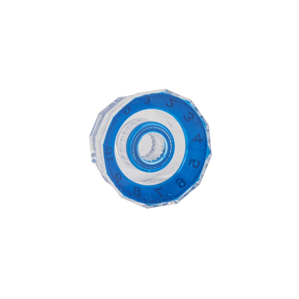 2x 12 Edge Blue Acrylic Bass Guitar Knobs Transparent Volume Tone Control Knobs