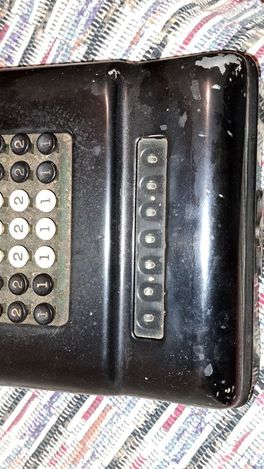 Antique Burroughs Class 3 7 Column Adding Machine