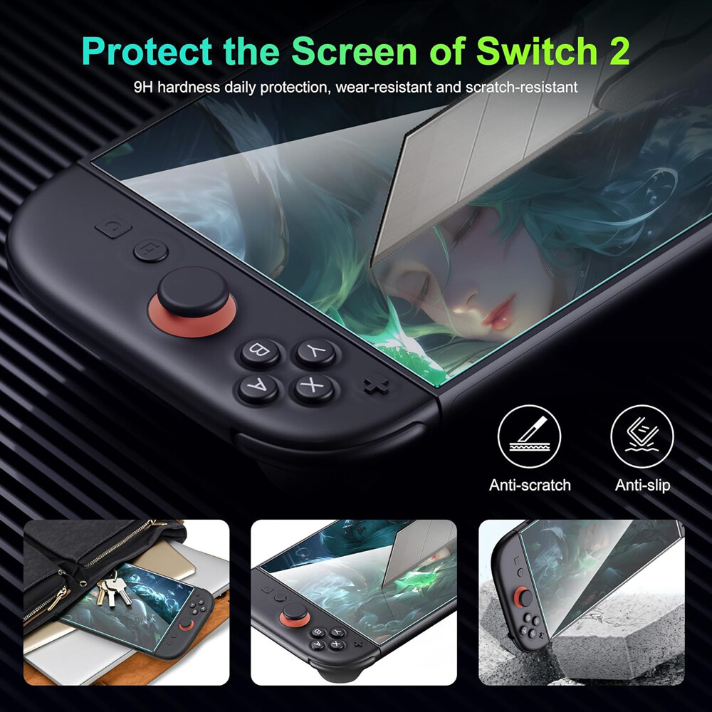 2Pcs Screen Protector for Nintendo Switch 2 2025 HD Tempered Glass Easy Install