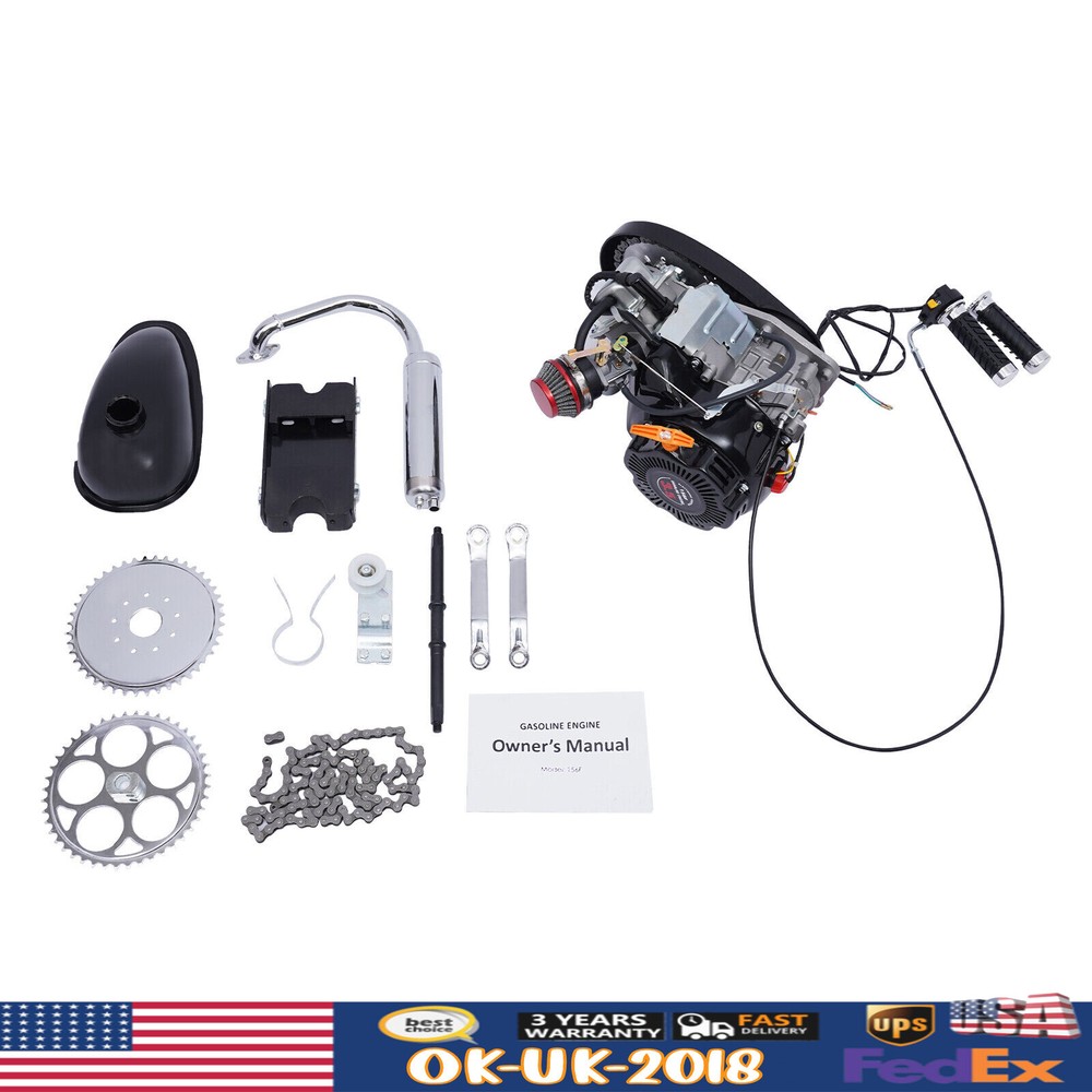 100cc 4 stroke Bicycle Engine Kit Set Gas Motorized Motor Bike Modified Engine