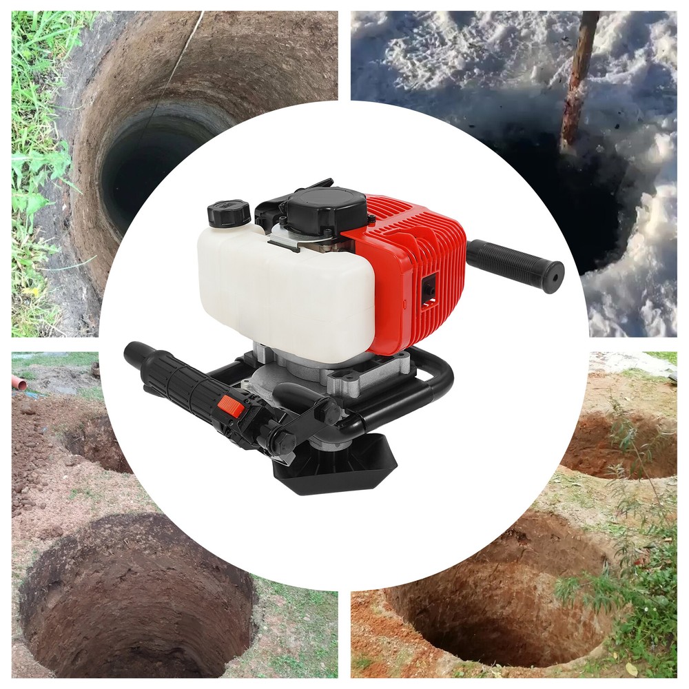 2HP 2-Stroke Gas Powered Hole Digger Motor 52CC Digging Drilling Engine