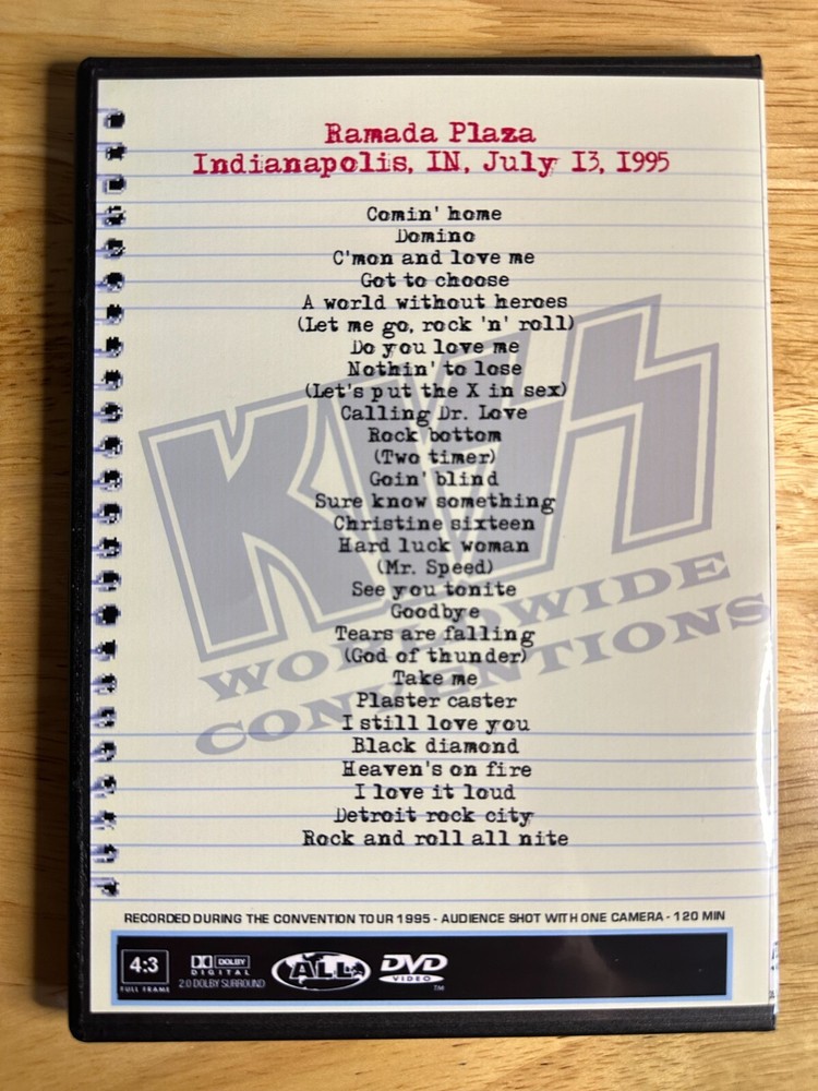 KISS - Unplugged in Indianapolis 1995 DVD Gene Simmons Paul Stanley